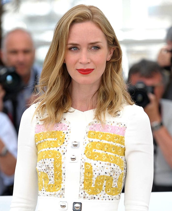 Emily Blunt at the photo call for "Sicario" during the 68th Annual Cannes Film Festival