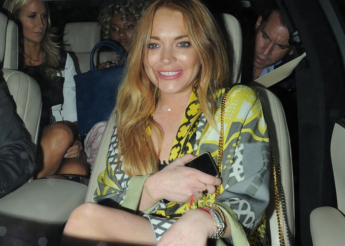 Lindsay Lohan at the i-D 35 x Jeremy Scott for Moschino anniversary party in London, England, on June 24, 2015