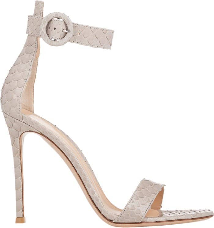 Gianvito Rossi Ankle-Strap Python Sandals
