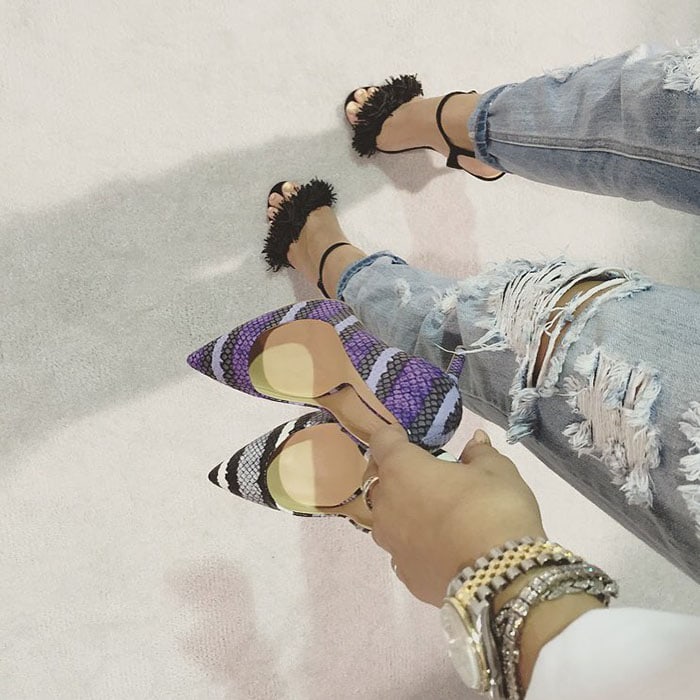 Zendaya's own Instagram post from the launch of her shoe collection -- posted on August 17, 2015