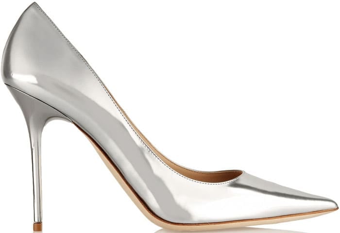 Jimmy Choo Abel Mirrored-Leather Pumps