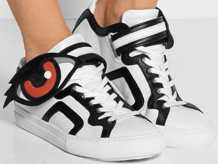 Pierre Hardy Oh Roy Leather and Suede Sneakers