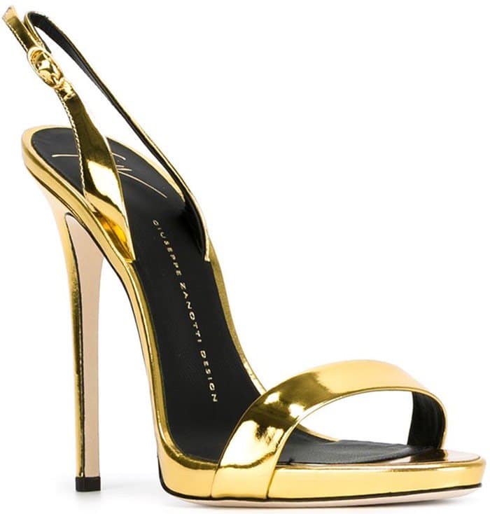 Gold Giuseppe Zanotti Slingback Sandals