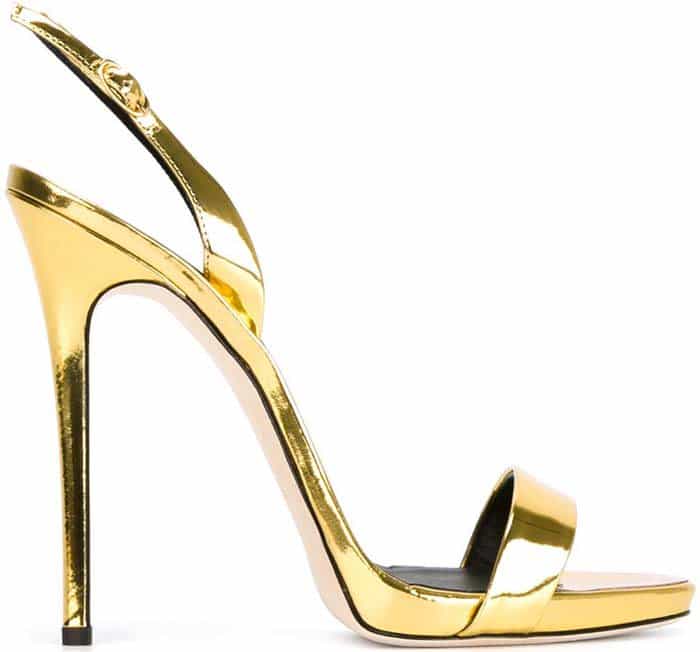 Gold Giuseppe Zanotti Slingback Sandals