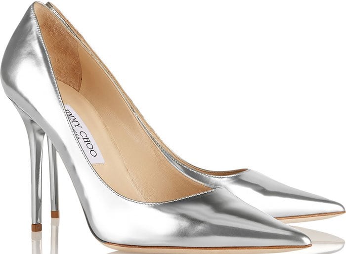 Jimmy Choo Abel Mirrored Leather Pumps