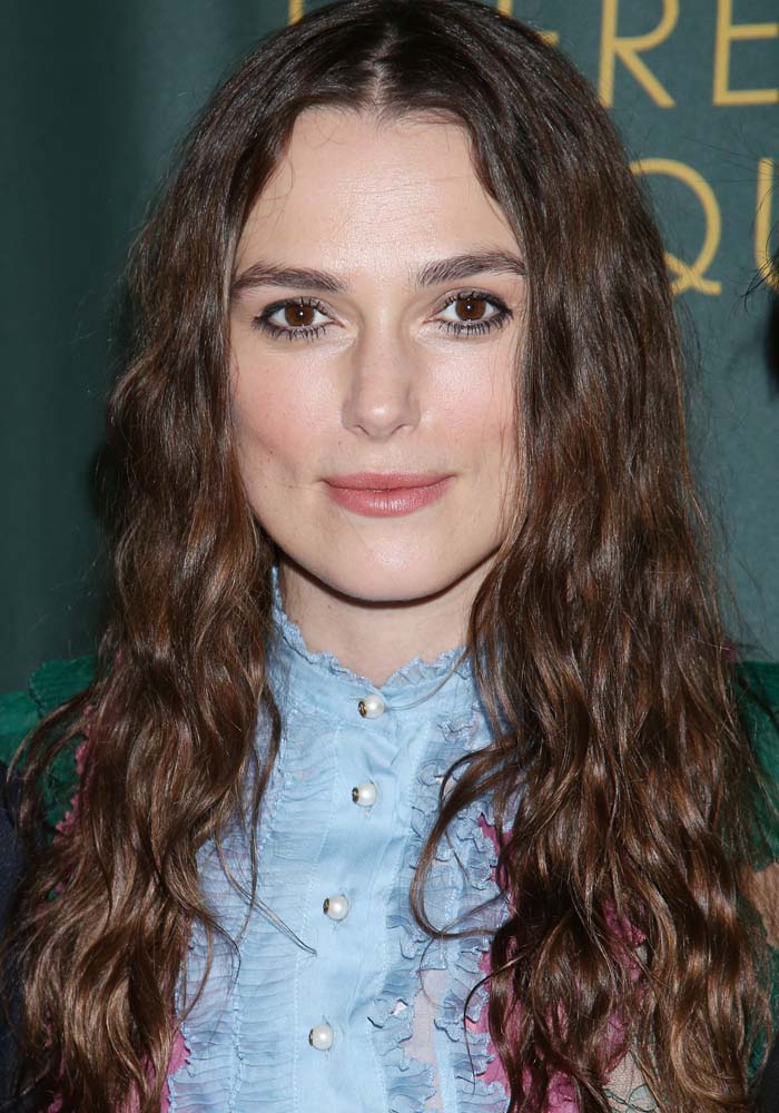 Keira Knightley wears her hair down at the afterparty of her Broadway play "Thérèse Raquin"