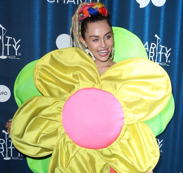 Miley Cyrus attends Hilarity for Charity’s annual variety show: James Franco’s Bar Mitzvah held at the Hollywood Palladium in Los Angeles on October 17, 2015