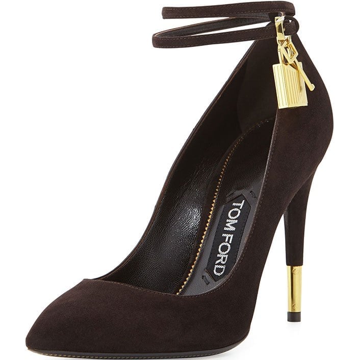 Tom Ford Ankle-Lock Pumps Chocolate