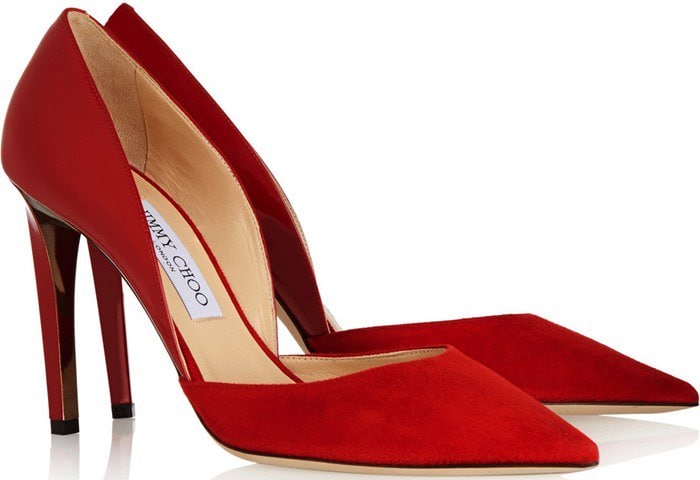 Jimmy Choo Darylin patent-leather and suede pump