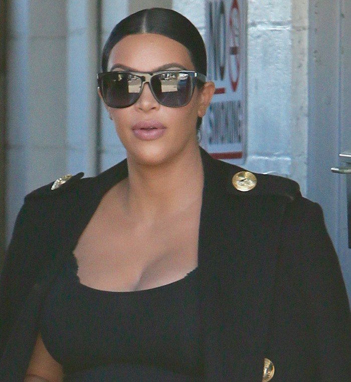 Kim Kardashian rocking Yves Saint Laurent sunglasses 