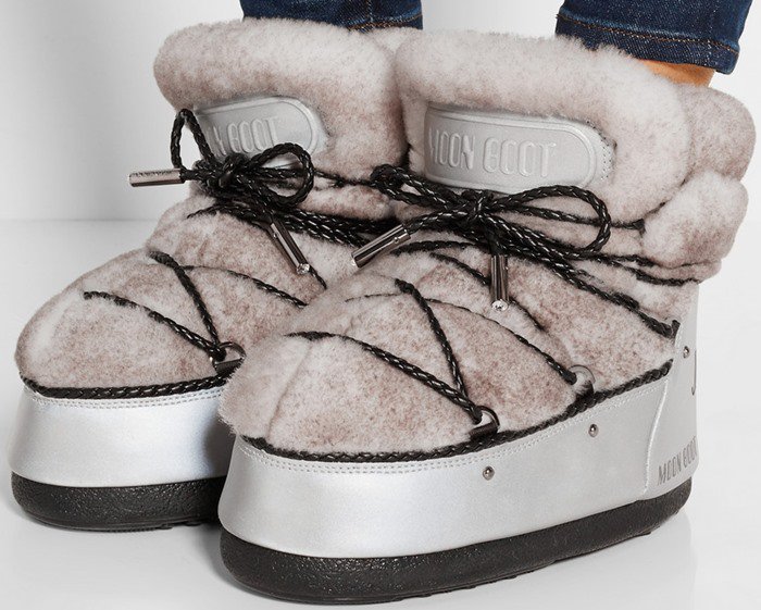 Moon Boot Jimmy Choo MB Buzz shearling and shell snow boots