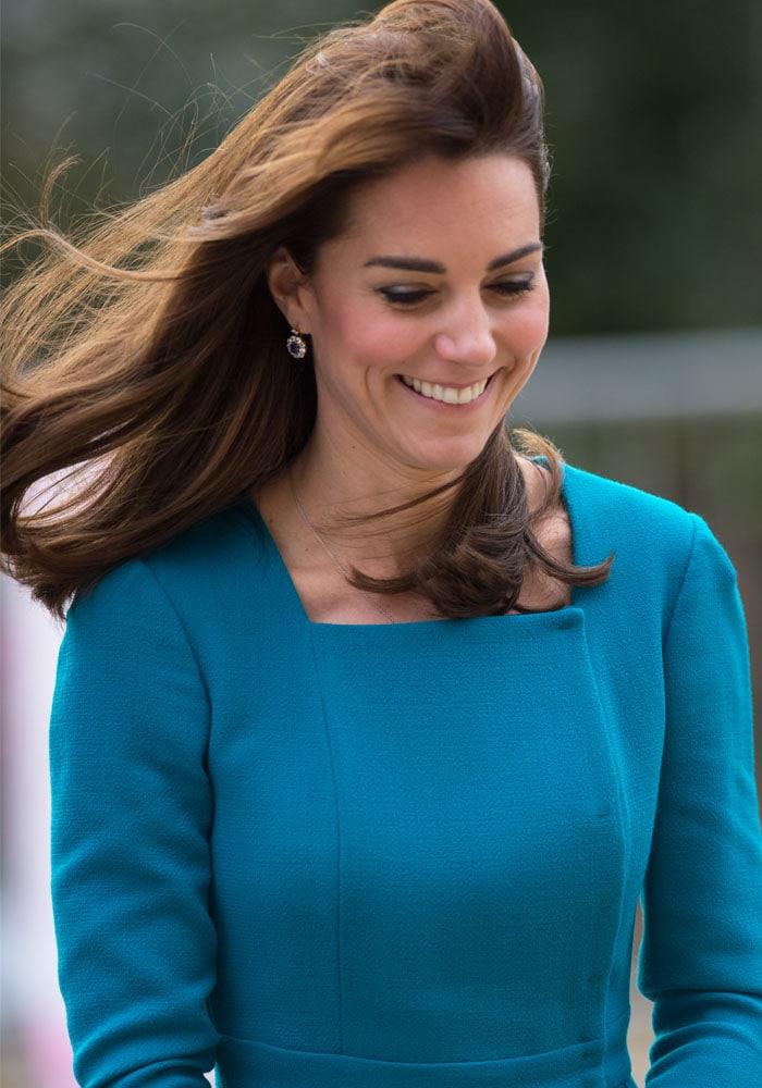 Kate Middleton wears her hair down as she visits the organization Action on Addiction