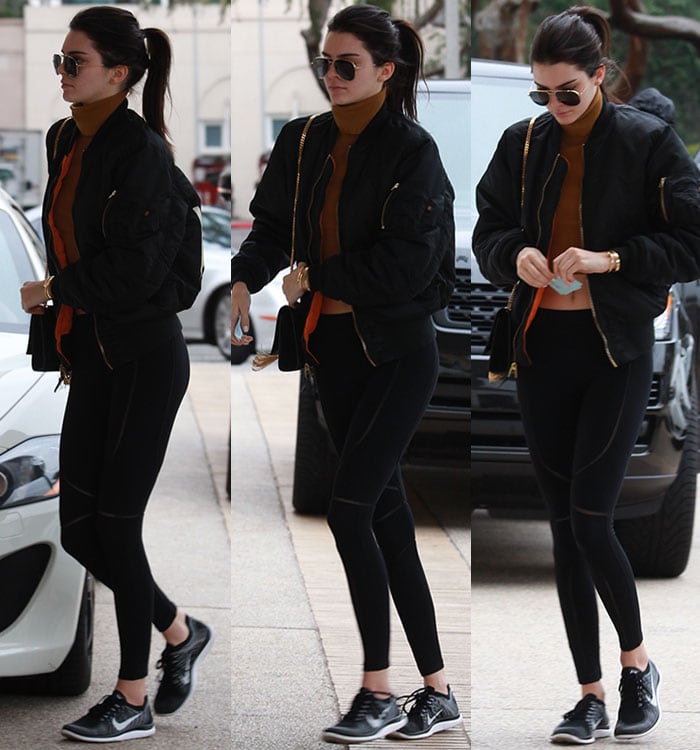 Kendall-Jenner-midriff-crop-top-leggings-1