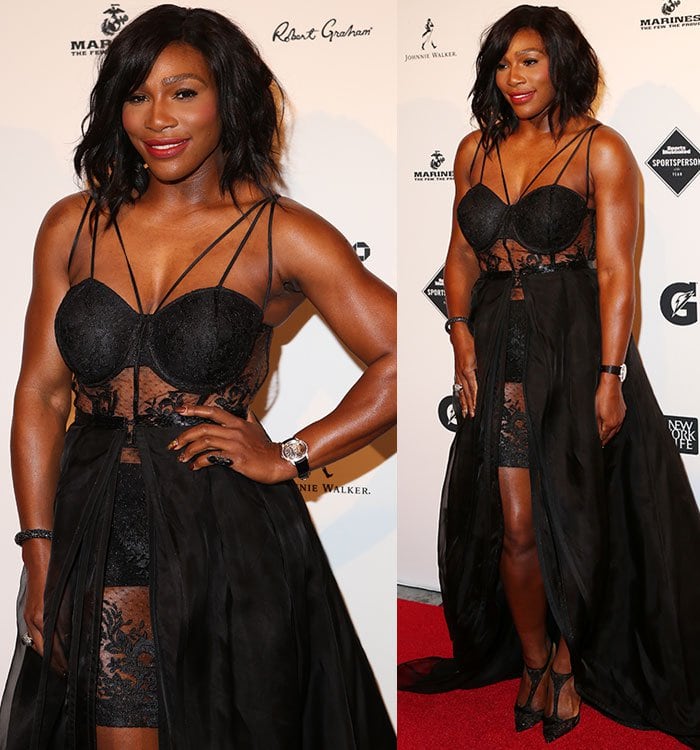 Serena-Williams-racy-black-lace-dress