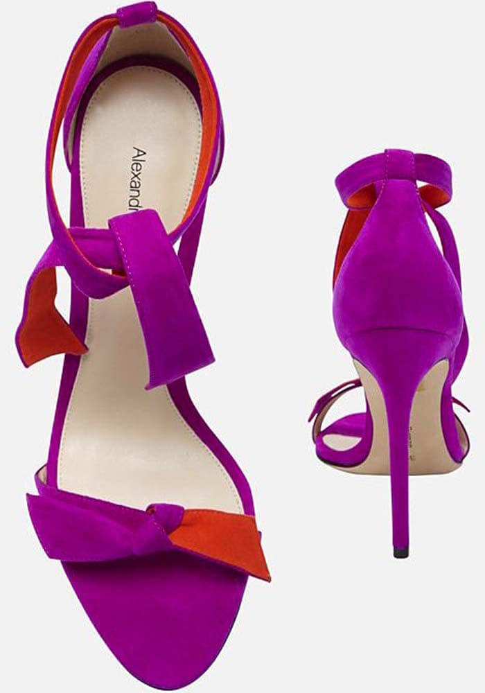 Alexandre Birman Lolita Pink and Orange Suede Sandals