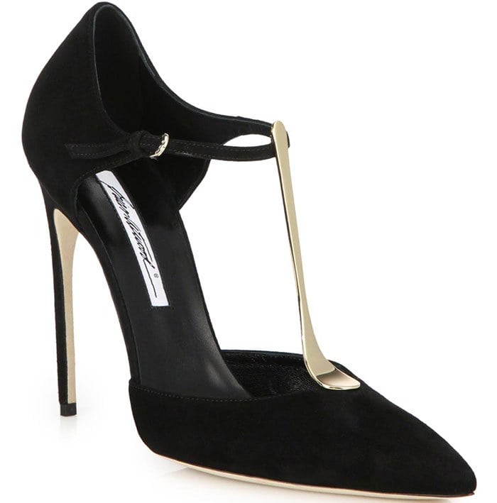 Brian Atwood Astral Metal T-Strap Pumps