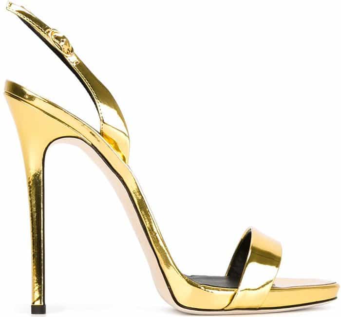 Gold Giuseppe Zanotti Sophie Slingback Sandals