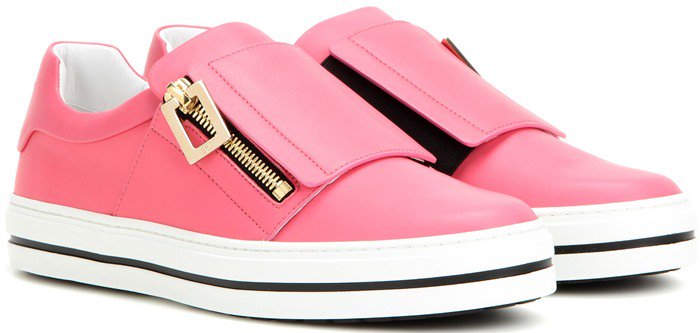 Roger Vivier Sneaky Viv pink leather sneakers