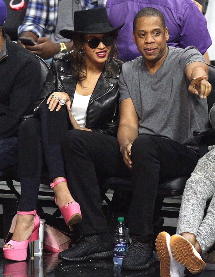 Beyonce pink platforms Jay-Z