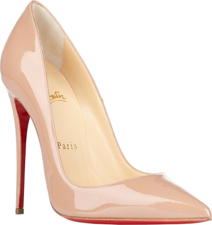 Christian Louboutin So Kate Pumps in Nude Patent