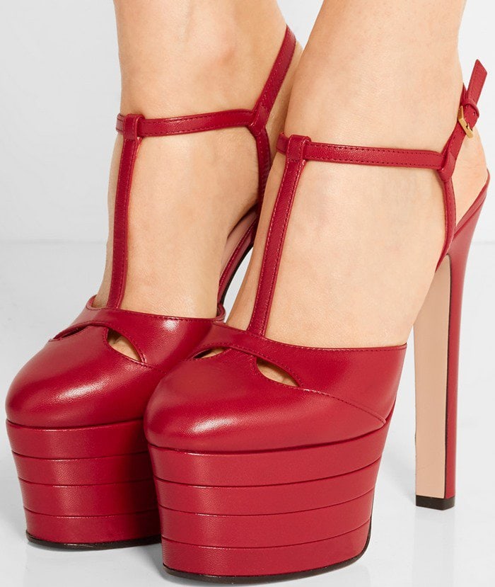 gucci red platform shoes