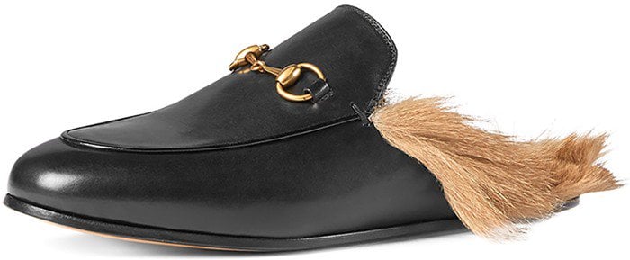 Gucci Princetown Fur-Lined Mule