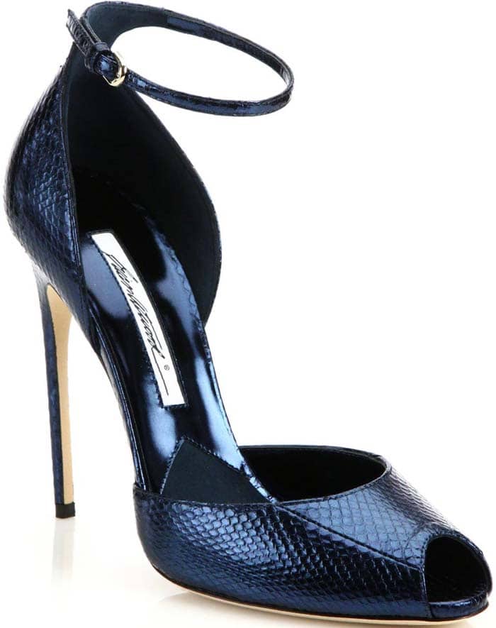 Brian Atwood Oriana Peep Toe Ankle Strap Pumps