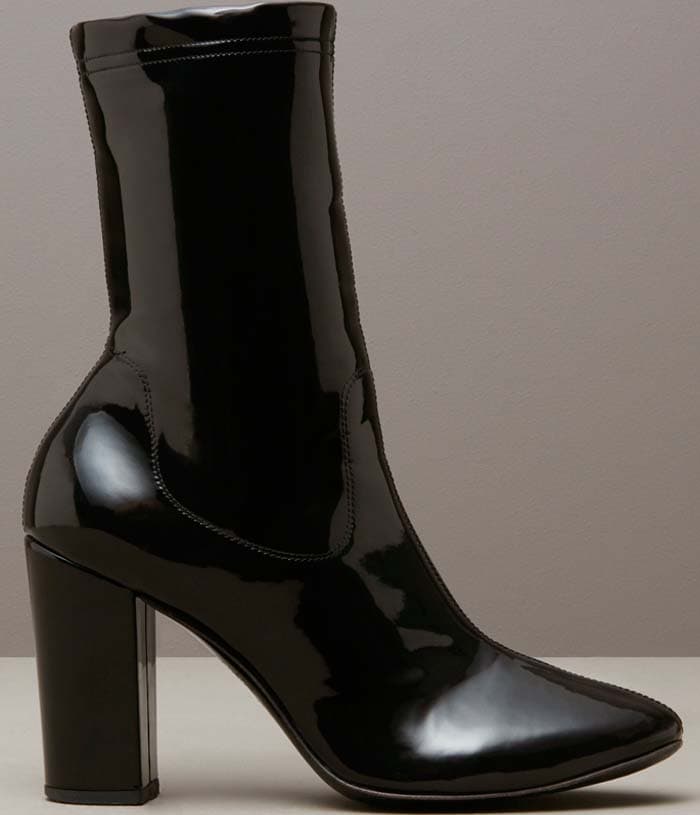 Kenneth Cole Krystal Patent Leather Boot Black