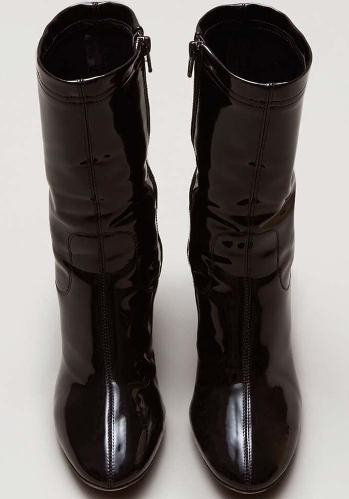 Kenneth Cole Krystal Black Patent Leather Boot