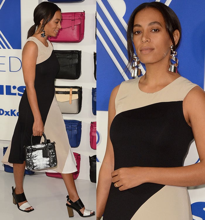 Solange-Knowles-Reed-Kohl's-Asymmetrical-Colorblock-Maxi-Dress