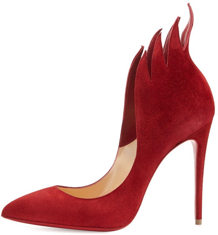 Christian Louboutin 'Victorina' Flame Topline Pointy Toe Pumps Red