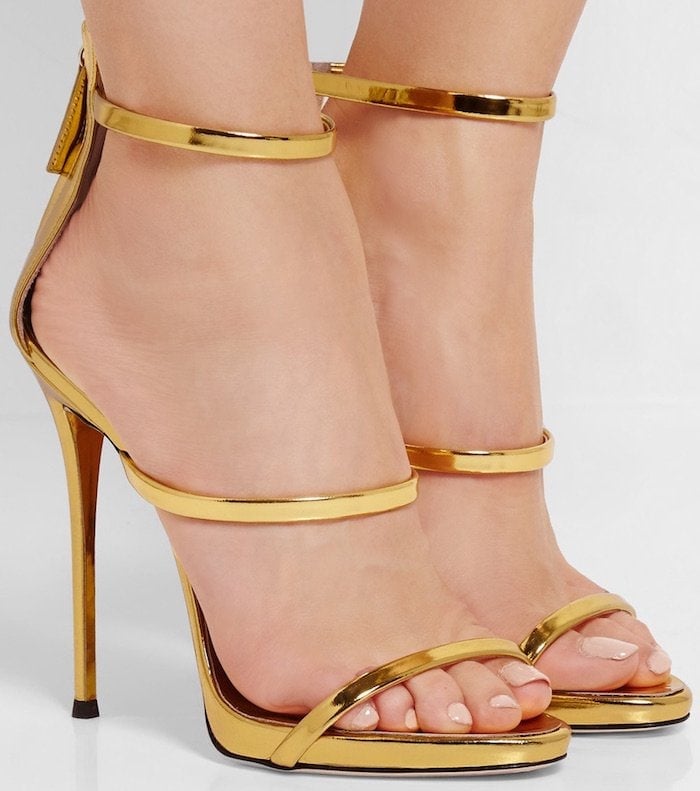 Giuseppe Zanotti's 'Harmony' sandals have a simple three-strap silhouette that elegantly frames and flatters your feet
