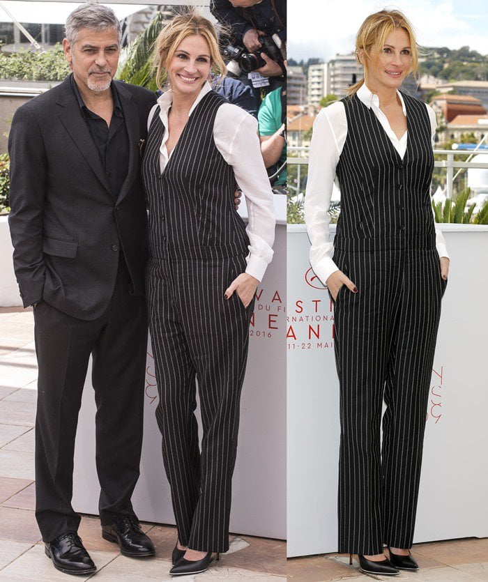 eorge Clooney and Julia Roberts at the photo call for their upcoming film 'Money Monster' held during the 2016 Cannes Film Festival at the Palais des Festivals in Cannes on May 12, 2016