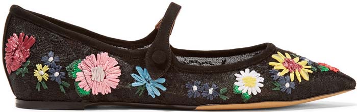 Tabitha Simmons Hermione Floral Black 1