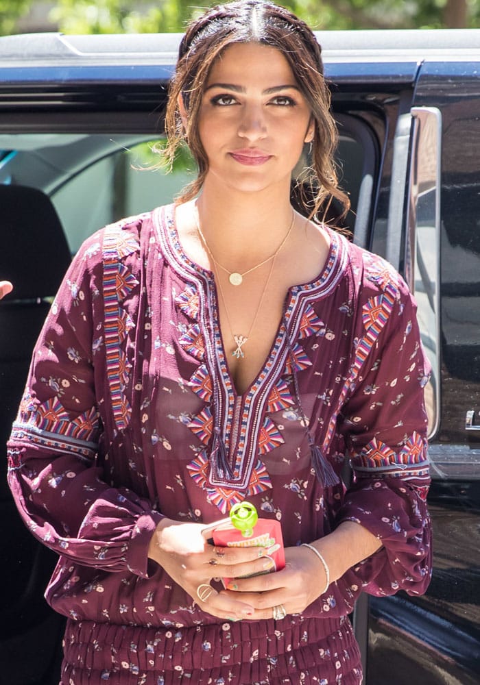 Camila Alves arrives at her hotel in Tribeca on June 14, 2016