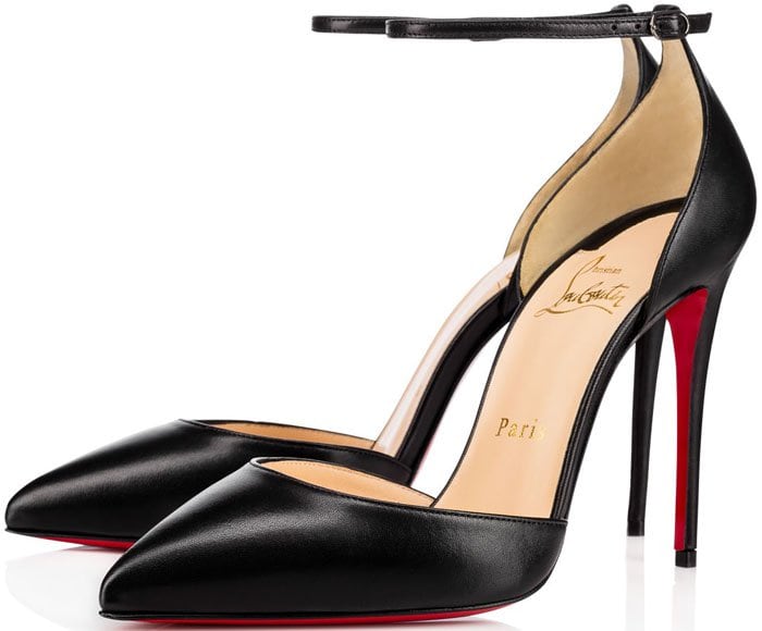 These pumps are designed with a classic pointed toe and flattering d'Orsay silhouette