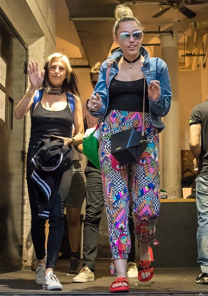 Miley Cyrus and Liam Hemsworth leaving Soho House in New York City where they spent a romantic evening together on June 15, 2016
