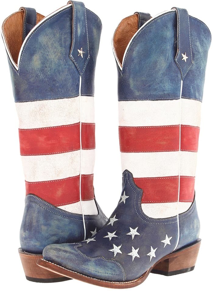 Roper American Flag Snip Toe Boots