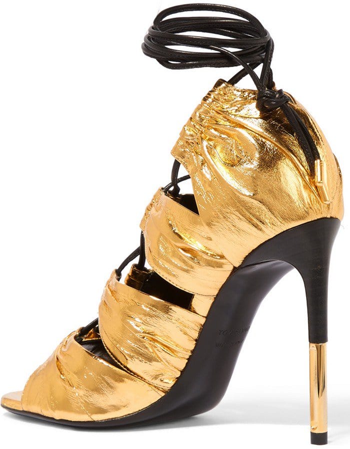 Tom Ford Metallic eel and leather sandal