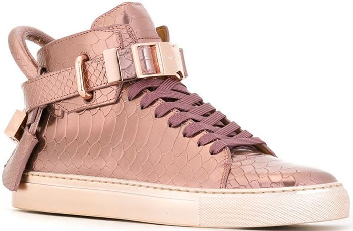 Buscemi 100MM High Top Sneakers Rosegold