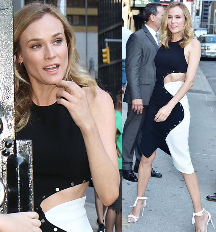 Diane Kruger arriving at the Ed Sullivan Theater for "The Late Show with Stephen Colbert"