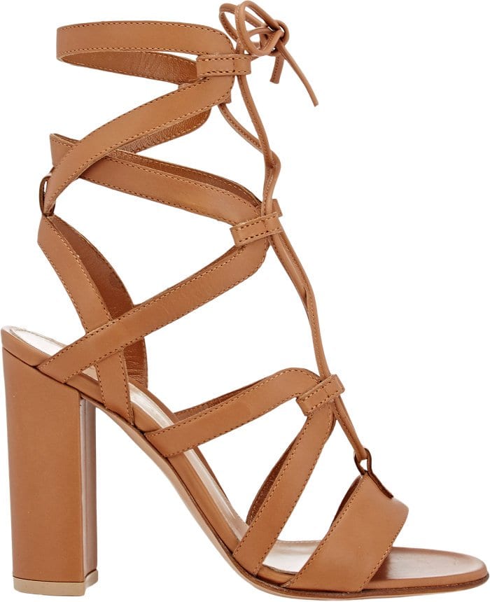 Gianvito Rossi Suede Lace Up Gladiator 3