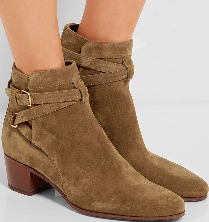 Saint-Laurent-Blake-tan-suede-ankle-boots