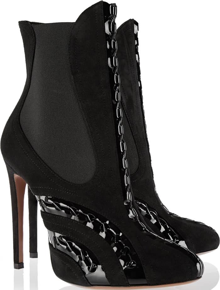 alaia-laced-leather-paneled-suede-ankle-boots