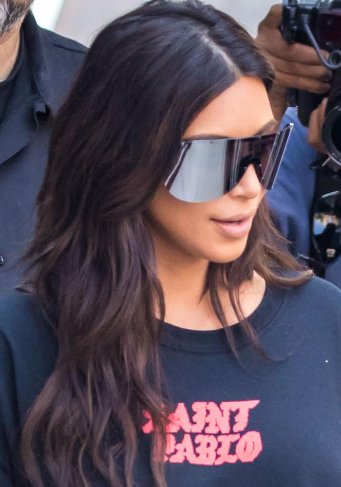 Kim Kardashian was mobbed by fans as she left her residence in New York City on September 8, 2016
