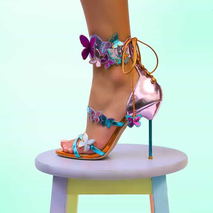 >Sophia Webster 'Harmony' Metallic Leather Butterfly Sandals
