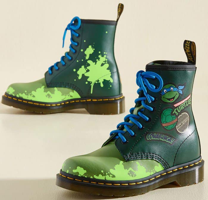Dr. Martens 'More Turtle Power to You' Leather Boots