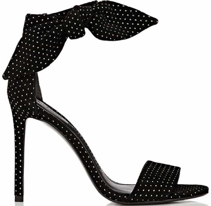 Stella Luna Gabardine Ankle-Tie Sandals