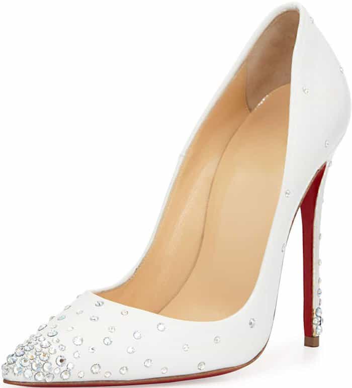 Christian Louboutin Degrastrass pumps in white leather