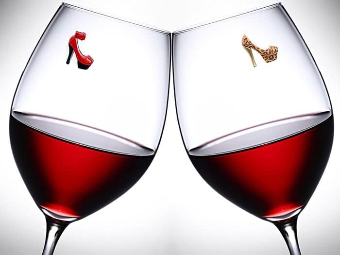 High Heels Wine Glass Charms & Magnetic Drink Markers